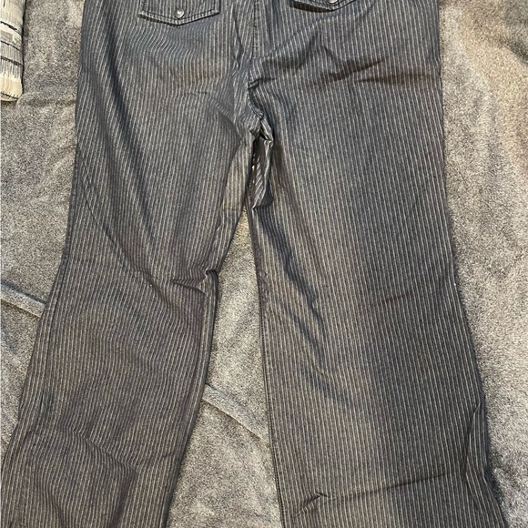Ann Taylor Loft pinstriped trouser jeans - Picture 3 of 4